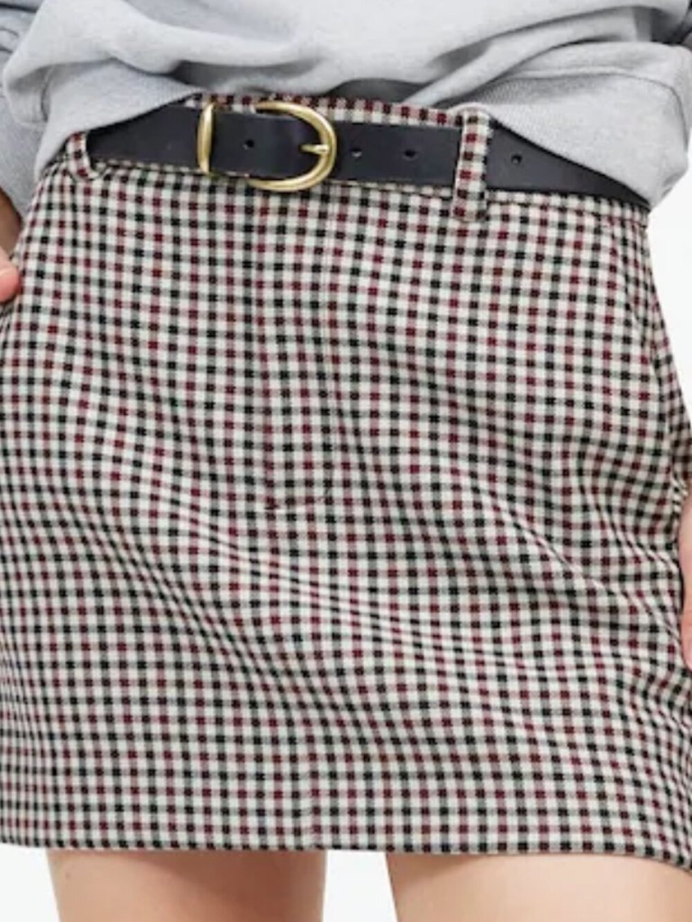 NWT Madewell Plaid Suiting Mini Skirt, Size 10